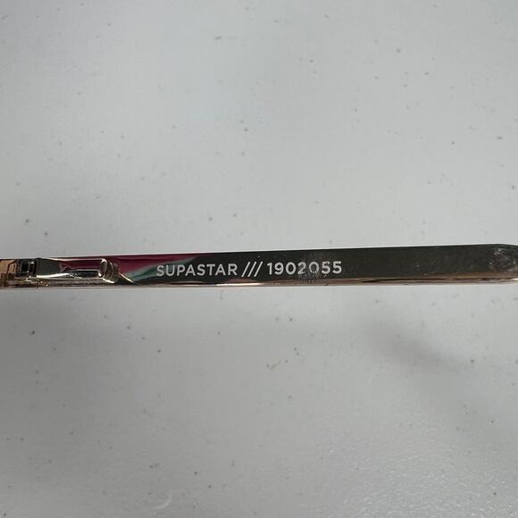 Le Specs Supastar Gold Metal Frame Square Sunglasses - Picture 6 of 10